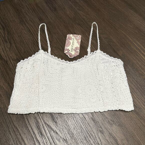 NWT Band of Gypsies Crochet Crop Top - Picture 1 of 5